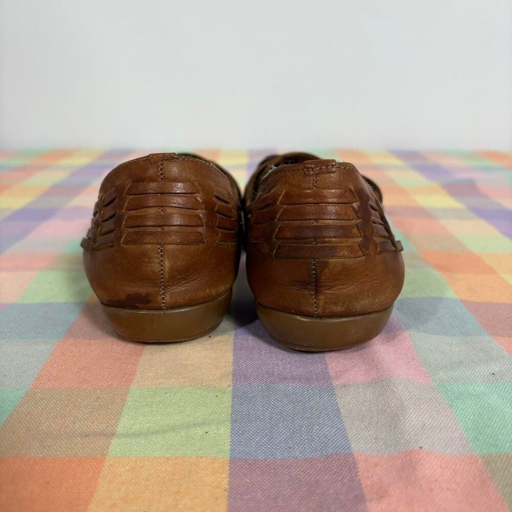 Naturalizer Braided Leather Slip-Ons - Brown, Size 8 - Picture 6 of 8
